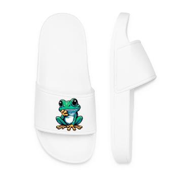 Grenouille - Claquettes Femme - blanc - Devant