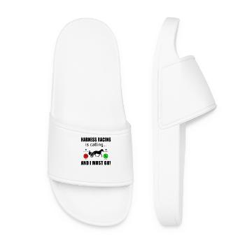 Trotting Racing Horse Trotting Racing IS-CALLING Horses - Women’s Pool Sliders - white - Front