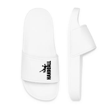 Handball Player Handball Ball Handball Game - Women’s Pool Sliders - white - Front