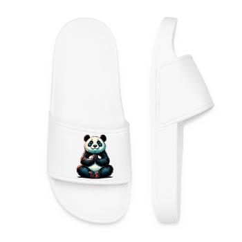 Panda - Frauen Badelatschen - Weiß - Vorne