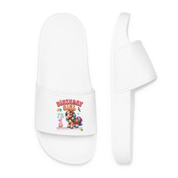 1er anniversaire fille équitation - Claquettes Femme - blanc - Devant