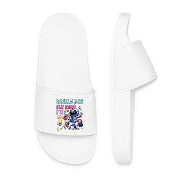 Astronaute Licorne 7e anniversaire - Claquettes Femme - blanc - Devant