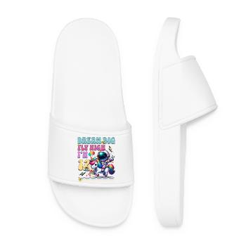 Astronaut Unicorn 12th Birthday - Women’s Pool Sliders - white - Front