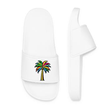 Palm tree - Women’s Pool Sliders - white - Front