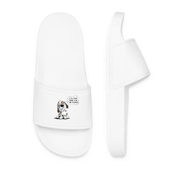 Drôle de chien disant collations - Claquettes Femme - blanc - Devant
