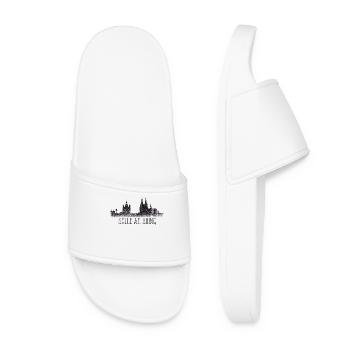 Cologne Skyline Cologne am Rhing Cologne Cathedral on the Rhine - Women’s Pool Sliders - white - Front