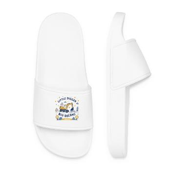 Little Digger Big Dreams - Conception mignonne de l’excavatrice - Claquettes Femme - blanc - Devant