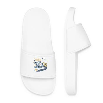 Little Digger Big Dreams - Conception mignonne de l’excavatrice - Claquettes Femme - blanc - Devant