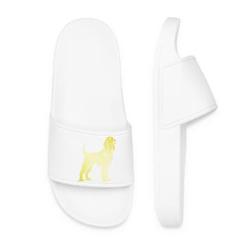 Silhouette de chien de chien de chasse afghan - Claquettes Femme - blanc - Devant