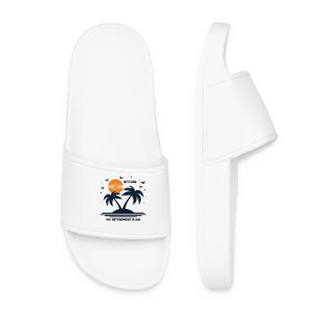 Bitcoin Retirement Btc – Crypto Investors & Traders - Women’s Pool Sliders - white - Front