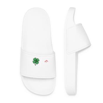 Shamrock Heartbeat Saint-Patrick Amour Femmes - Claquettes Femme - blanc - Devant