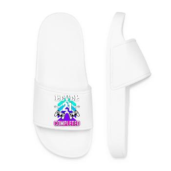 gaming birthday haha how funny artboard 1 - Women’s Pool Sliders - white - Front