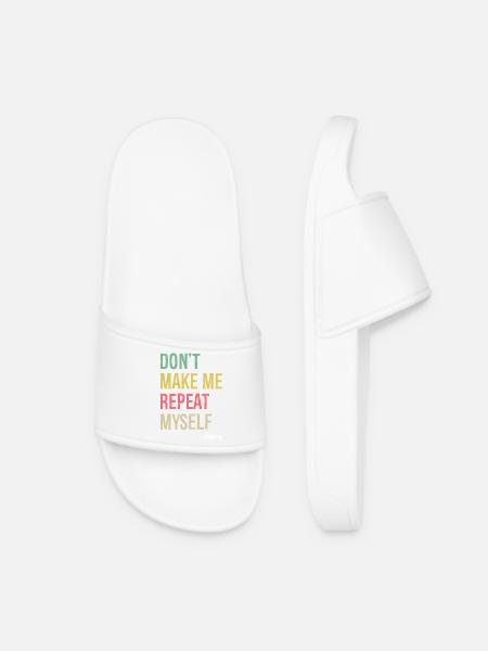 don't make me repeat myself history - Women’s Pool Sliders - white