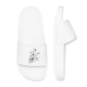 Illustration de bouquet pour les amoureux de la nature - Claquettes Femme - blanc - Devant