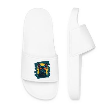 Bouledogue français Frenchie - Claquettes Femme - blanc - Devant