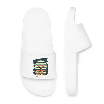 Härzbluetbündner Graubünden Switzerland - Women’s Pool Sliders - white - Front