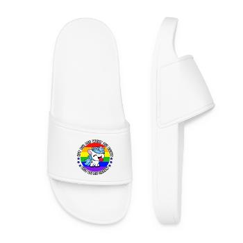 Cool unicorn with saying - Women’s Pool Sliders - white - Front