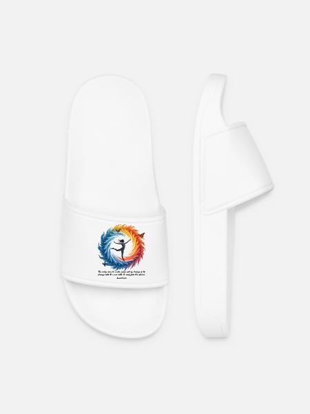 Flow With Change | Dance of Transformation - Women’s Pool Sliders - white