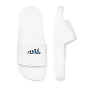 Evolution from ape to cyclist - Women’s Pool Sliders - white - Front