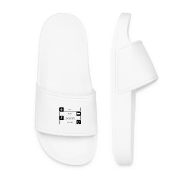 Eat Sleep Figure Skating Repeat Eiskunstlauf Sport - Women’s Pool Sliders - white - Front