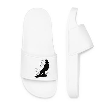 Snowboarder Snowboarding Snowboard - Women’s Pool Sliders - white - Front
