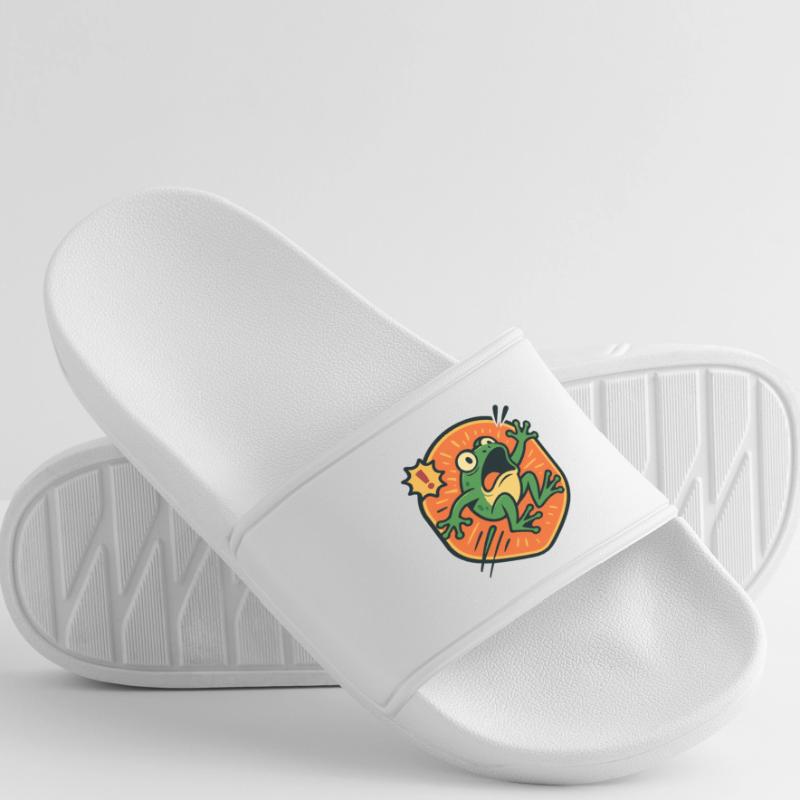 Panic Frog badge Women’s Pool Sliders