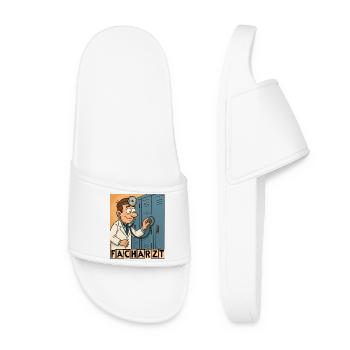 Facharzt by Rico Beck - Frauen Badelatschen - Weiß - Vorne