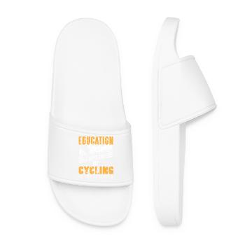 Education Matters But Cycling Matters More - Women’s Pool Sliders - white - Front