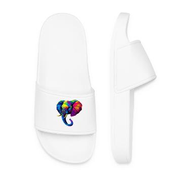 Trompe d’éléphant Afrique Safari Wilderness Éléphant - Claquettes Femme - blanc - Devant