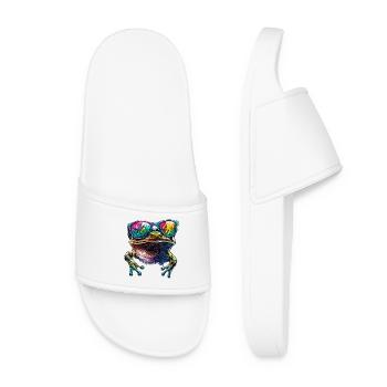 Grenouille Petit Crapaud Grenouille Grenouille Prince Grenouilles - Claquettes Femme - blanc - Devant
