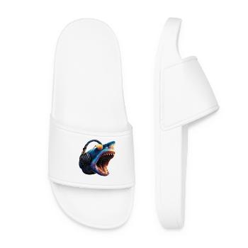 Shark Shark Tiger Shark Diver Cute Sharks Great White Shark - Women’s Pool Sliders - white - Front