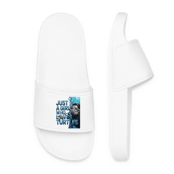Juste une fille qui aime la plongée sous-marine - Claquettes Femme - blanc - Devant