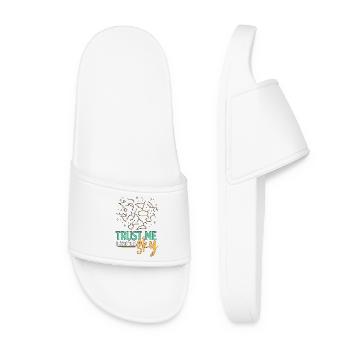 Astrologer Trust Me I Read The Sky Fortune Teller - Women’s Pool Sliders - white - Front