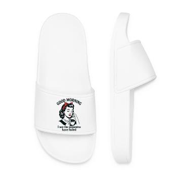 Good Morning Assassins Failed - Women’s Pool Sliders - white - Front