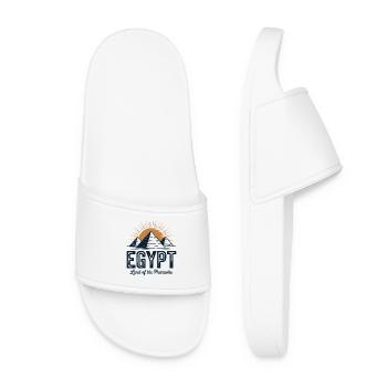 Land of the Pharaohs Egypt Pyramid - Women’s Pool Sliders - white - Front