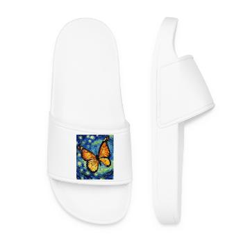Papillon étoilé style Van Gogh - Claquettes Femme - blanc - Devant