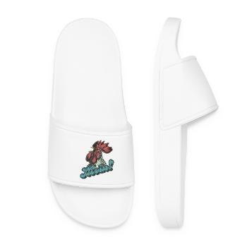 Hello! The rooster awakens the north - Women’s Pool Sliders - white - Front