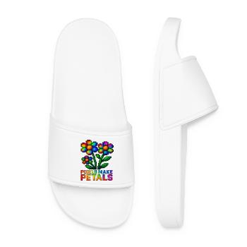 Pixel Plants Life Retro 8-Bit Houseplants - Women’s Pool Sliders - white - Front