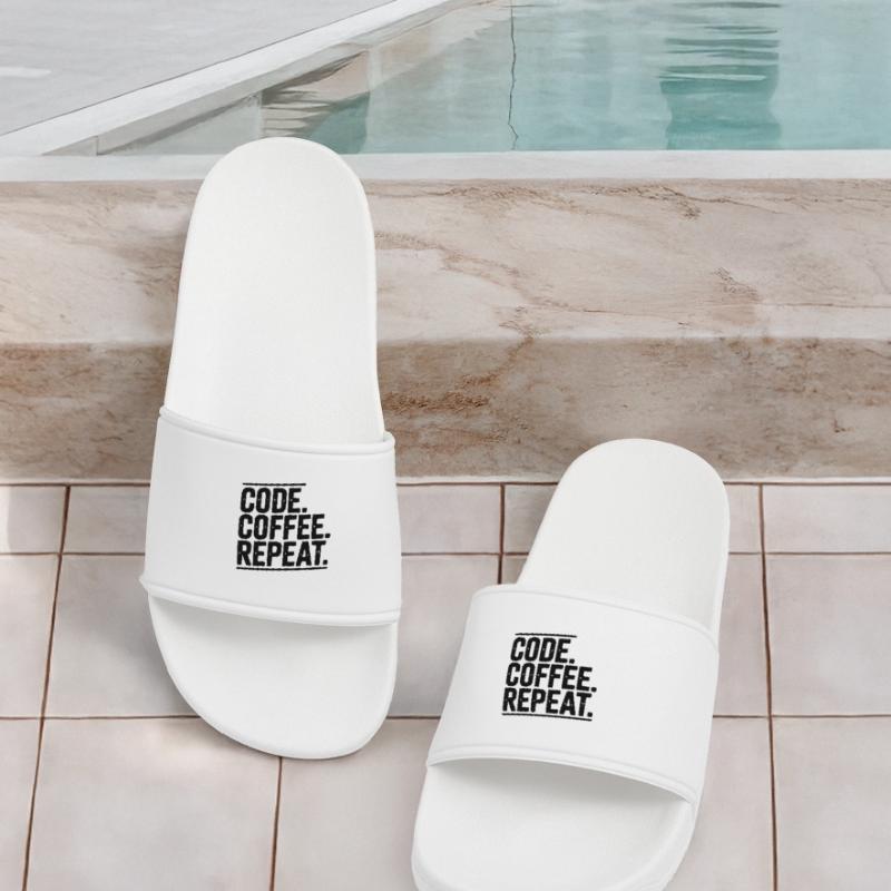 Code Coffee Repeat Women’s Pool Sliders