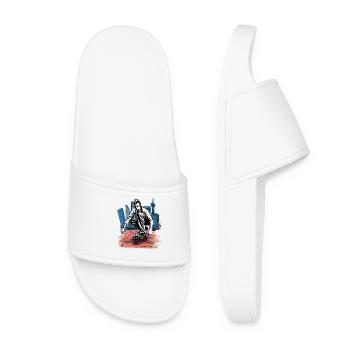 Patineurs à la périphérie de la ville - Claquettes Femme - blanc - Devant