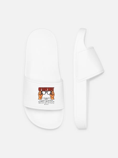 Optométriste Une personne qui Opticien Ophtalmologiste - Claquettes Femme - blanc