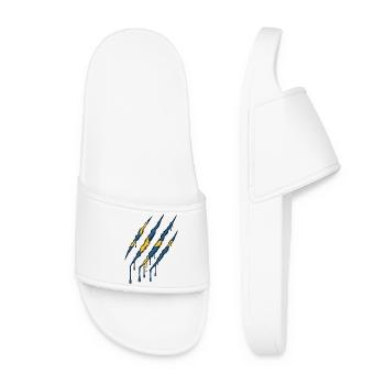 Sweden Flag Claw Grunge Sverige Scratch Trace - Women’s Pool Sliders - white - Front