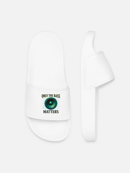 Techno – Seules les basses comptent - Claquettes Femme - blanc