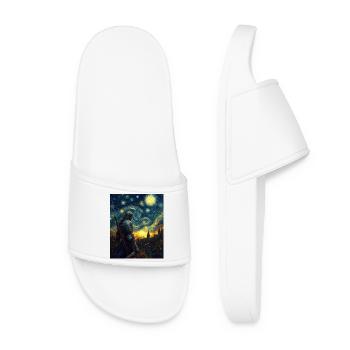 Ritter Van Gogh Style Starry Night - Women’s Pool Sliders - white - Front