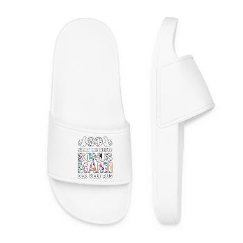 Bonus Mami beste Mama Mutter Muttertag Geschenk - Frauen Badelatschen - Weiß - Vorne