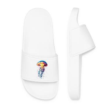 Jellyfish Jellyfish Fire Jellyfish Medusa Cute Jellyfish - Women’s Pool Sliders - white - Front