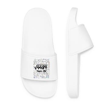Square root of 4489 67th years old birthday - Women’s Pool Sliders - white - Front