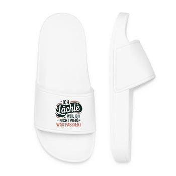 Je souris parce que je ne sais pas ce qui se passe - Claquettes Femme - blanc - Devant
