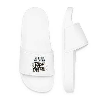 My brain has too many tabs open - Women’s Pool Sliders - white - Front