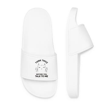 Very angry and stupid cat - Funny saying - Women’s Pool Sliders - white - Front